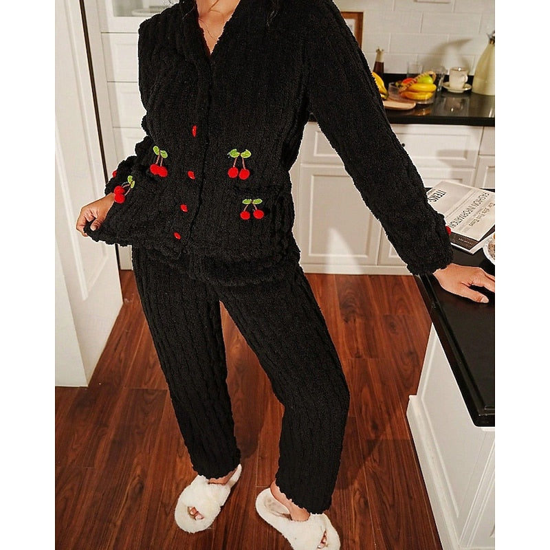 Annette | Cozy Cherry Two-Piece Set