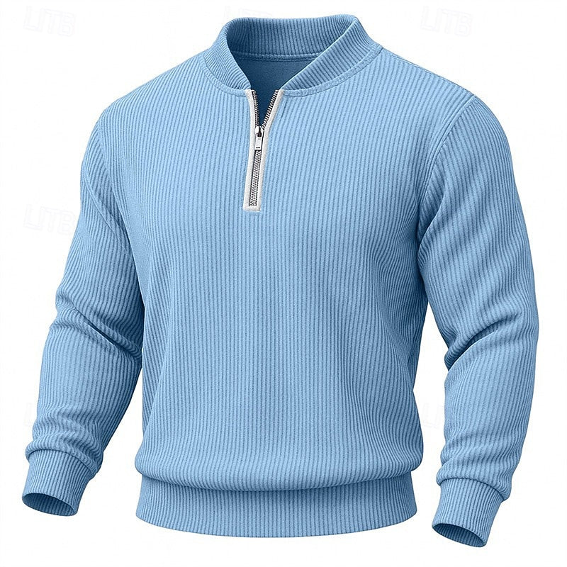 Emerson | Ribbed Quarter-Zip Sweater