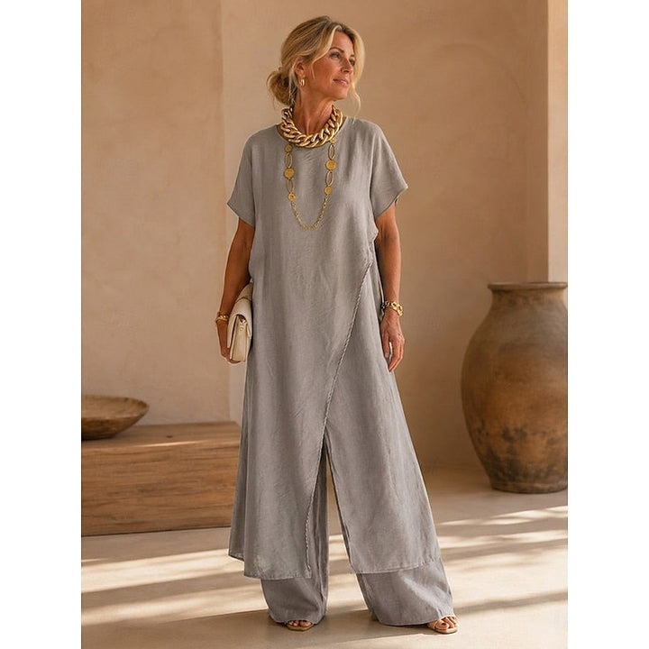 Simone | Relaxed Wrap-Front Two-Piece Set