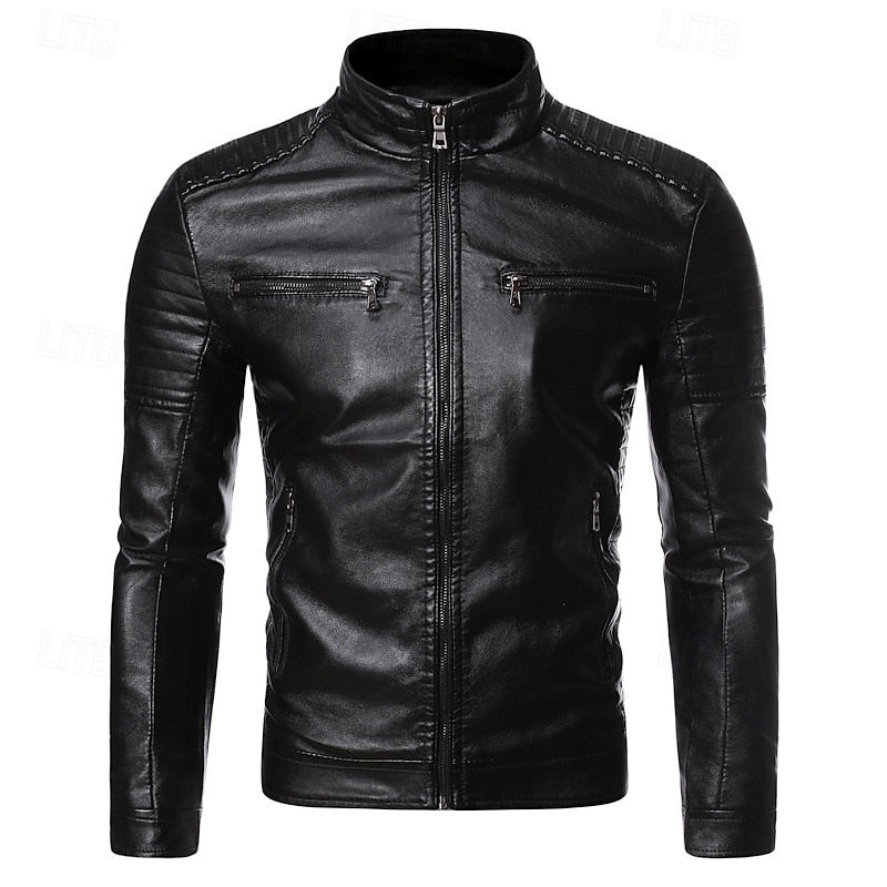 Damon | Stand-Collar Moto Jacket