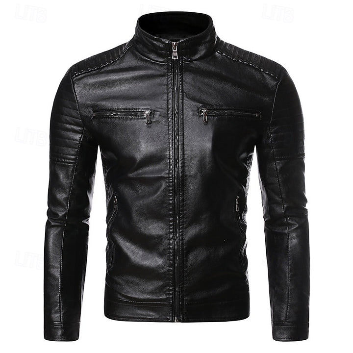 Damon | Stand-Collar Moto Jacket