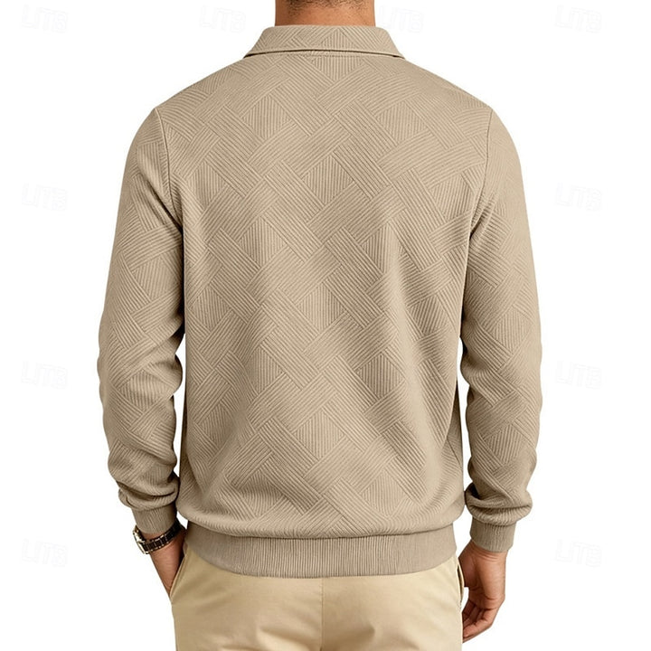 Anders | Refined Textured Quarter-Zip Pullover