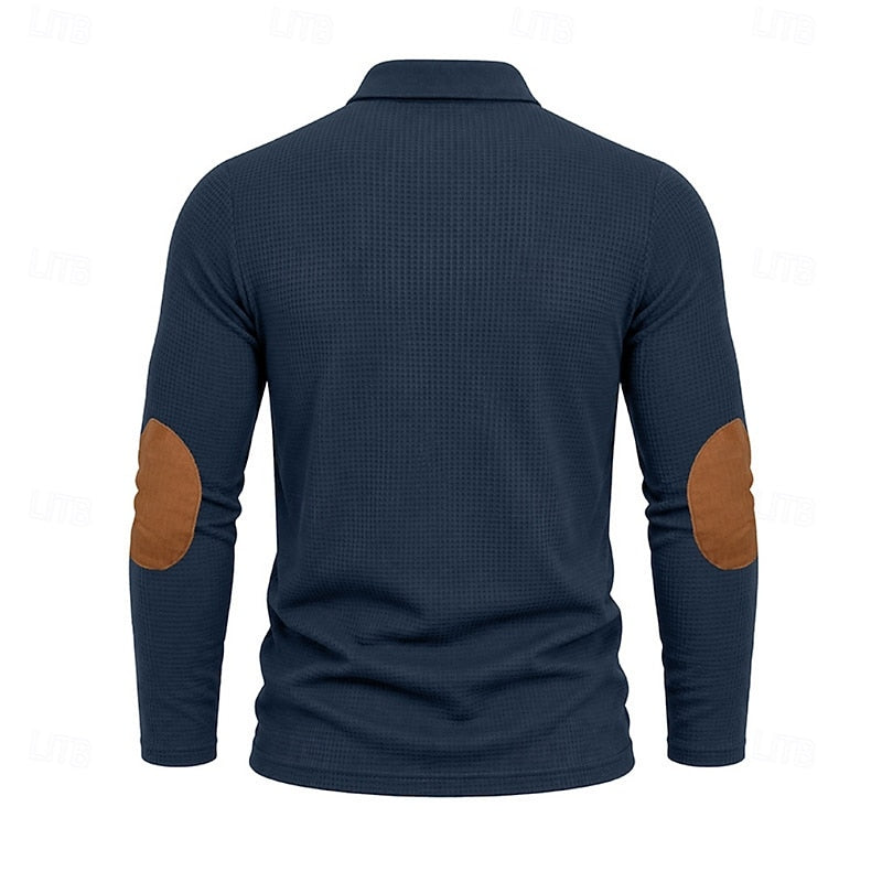 Douglas | Textured Colour-Block Polo Shirt