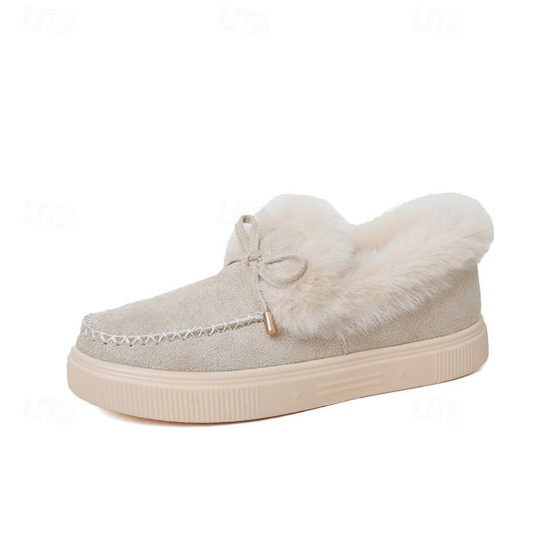 Heather | Cozy Fur-Lined Moccasins