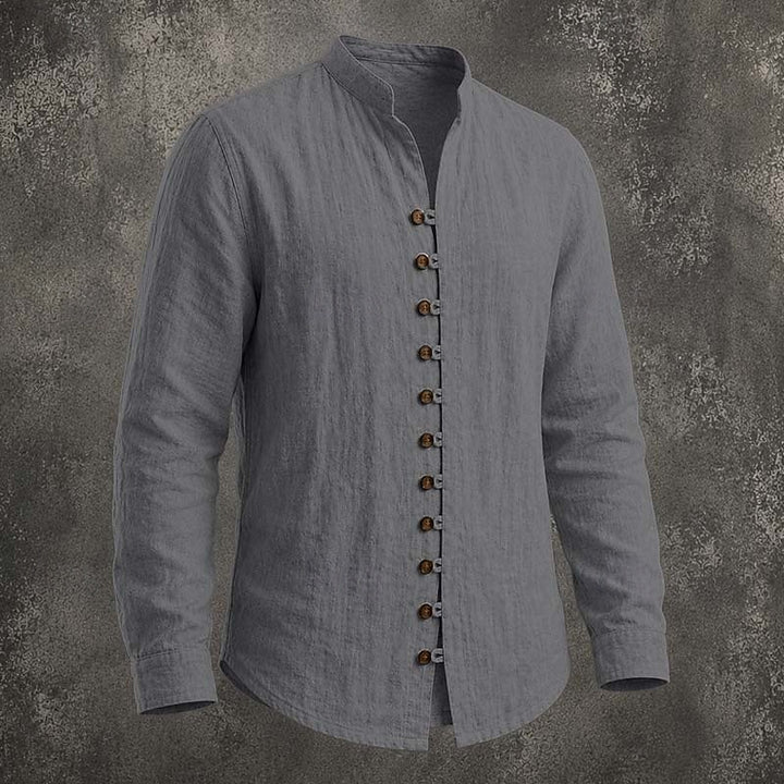Nathaniel | Band-Collar Casual Shirt