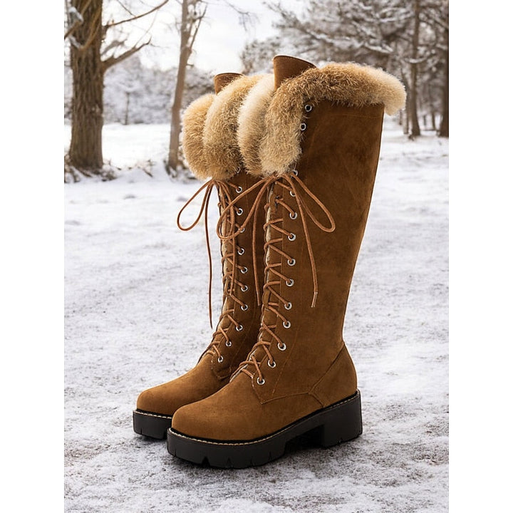 Marisol | Lace-Up Cozy-Cuff Winter Boots