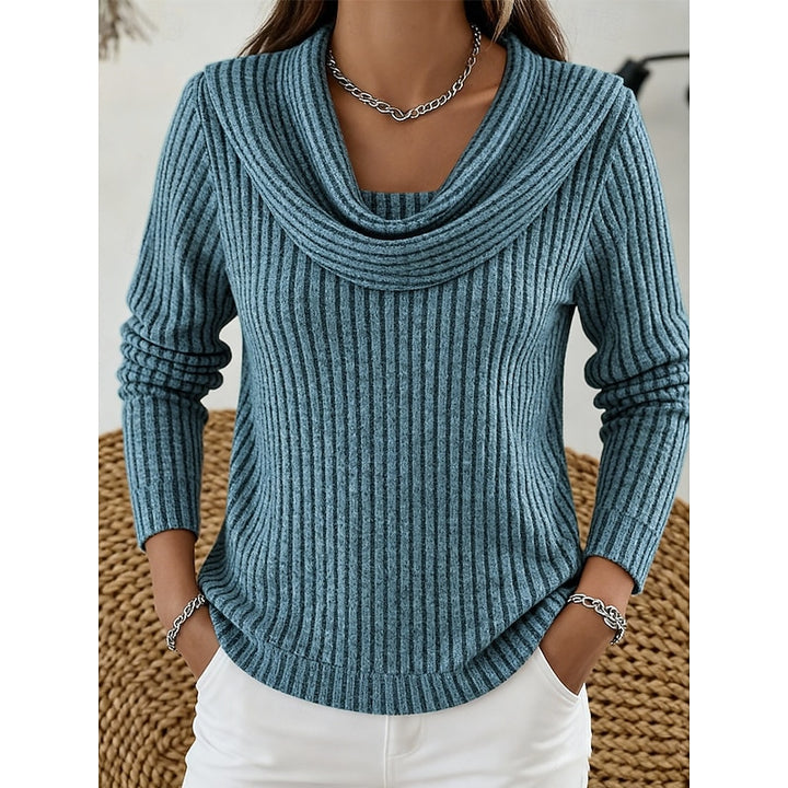 Imogen | Cowl Neck Ribbed Sweater