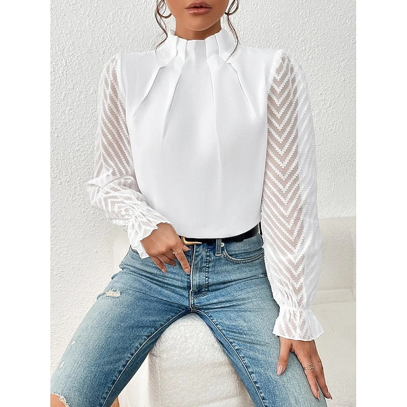 Odette | Elegant High-Neck Blouse