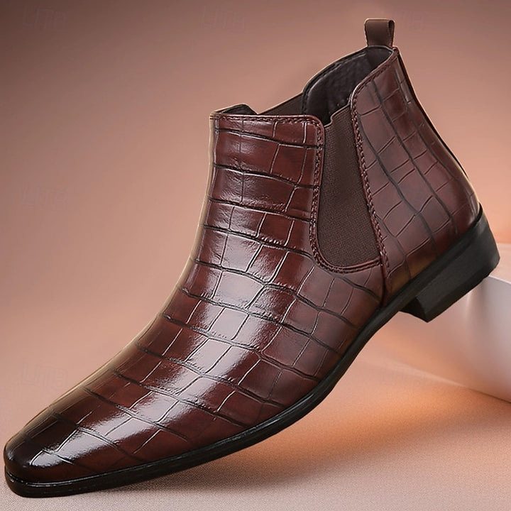 Randolph | Refined Textured Chelsea Boots