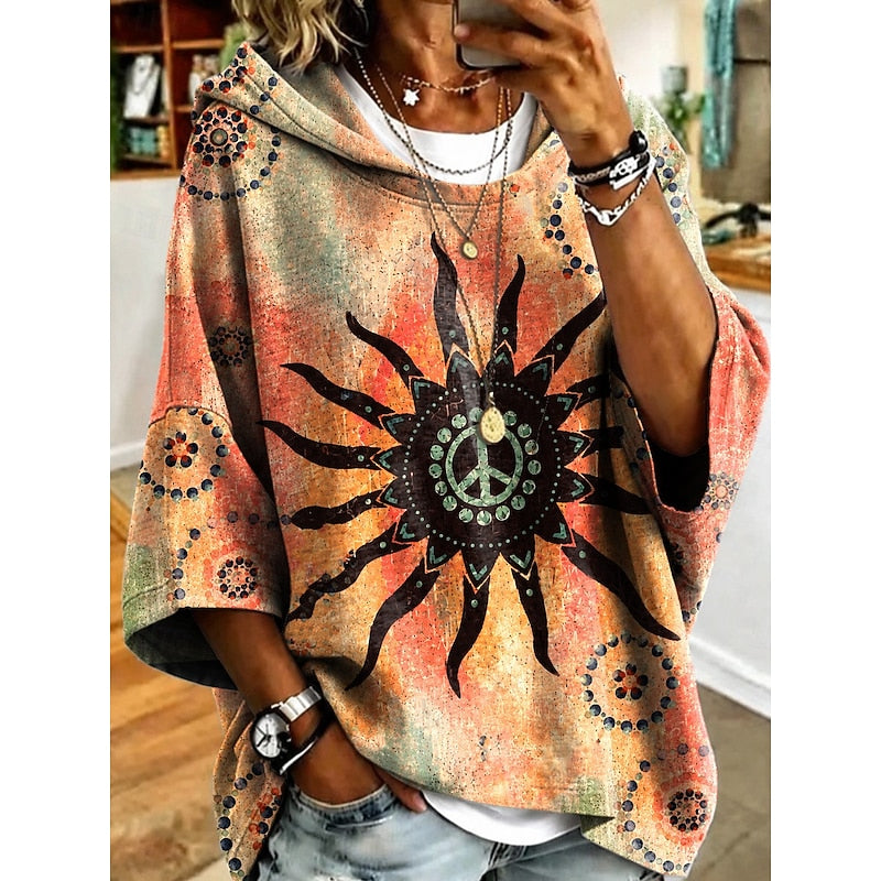 Willow | Floral Hooded Pullover Hoodie