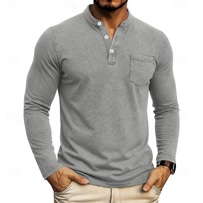 Russell | Long-Sleeve Henley Shirt