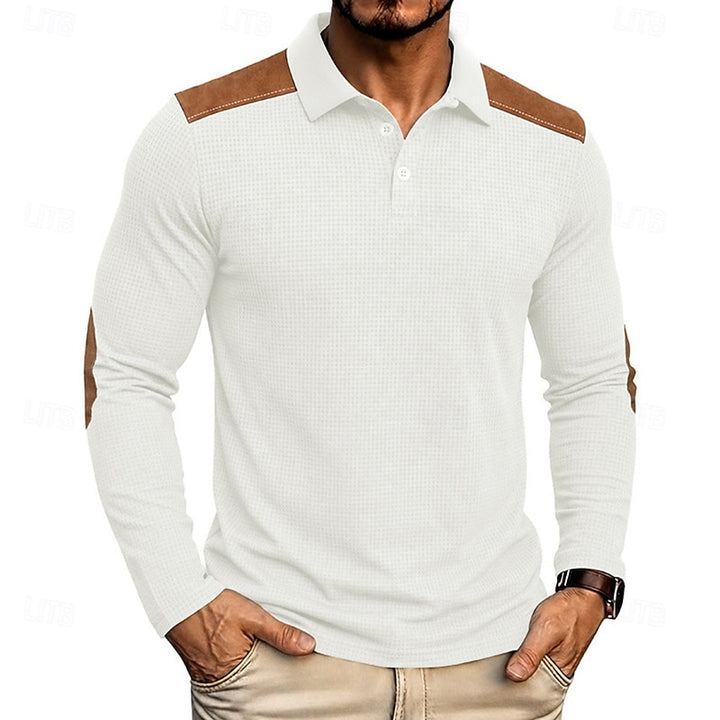Douglas | Textured Colour-Block Polo Shirt