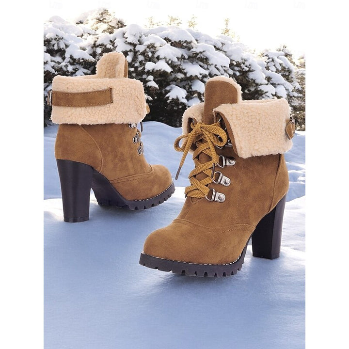 Heidi | Cozy Lace-Up Heeled Winter Boots