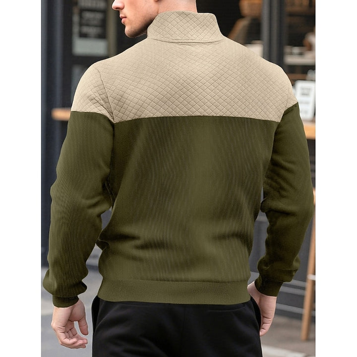 Gordon | Colour-Block Quarter-Zip Pullover