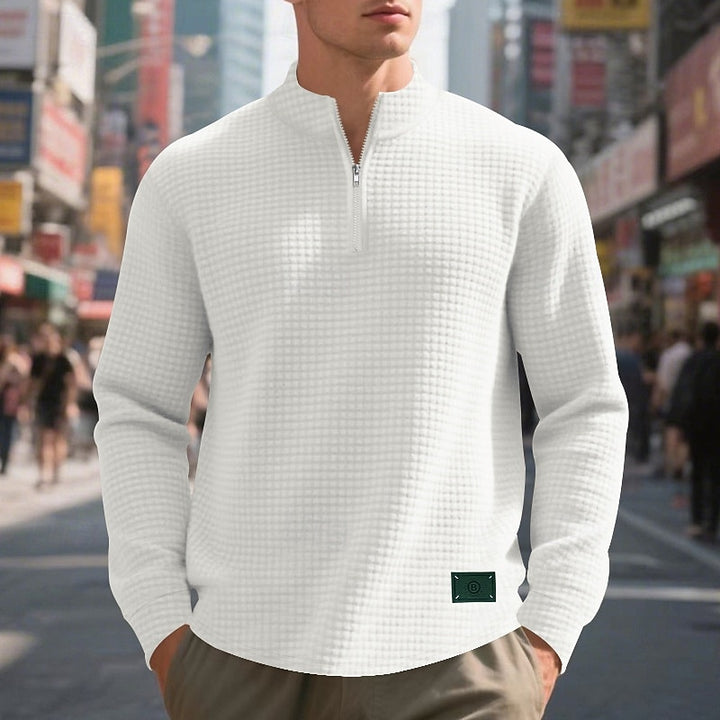 Rylan | Quarter-Zip Waffle-Textured Sweater