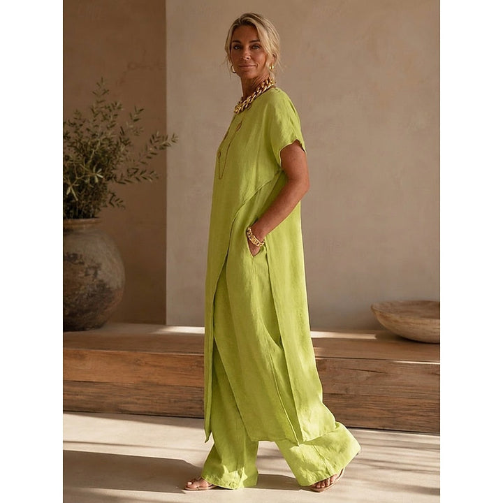Simone | Relaxed Wrap-Front Two-Piece Set
