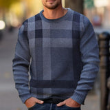 Graham | Checked Crew Neck Sweater