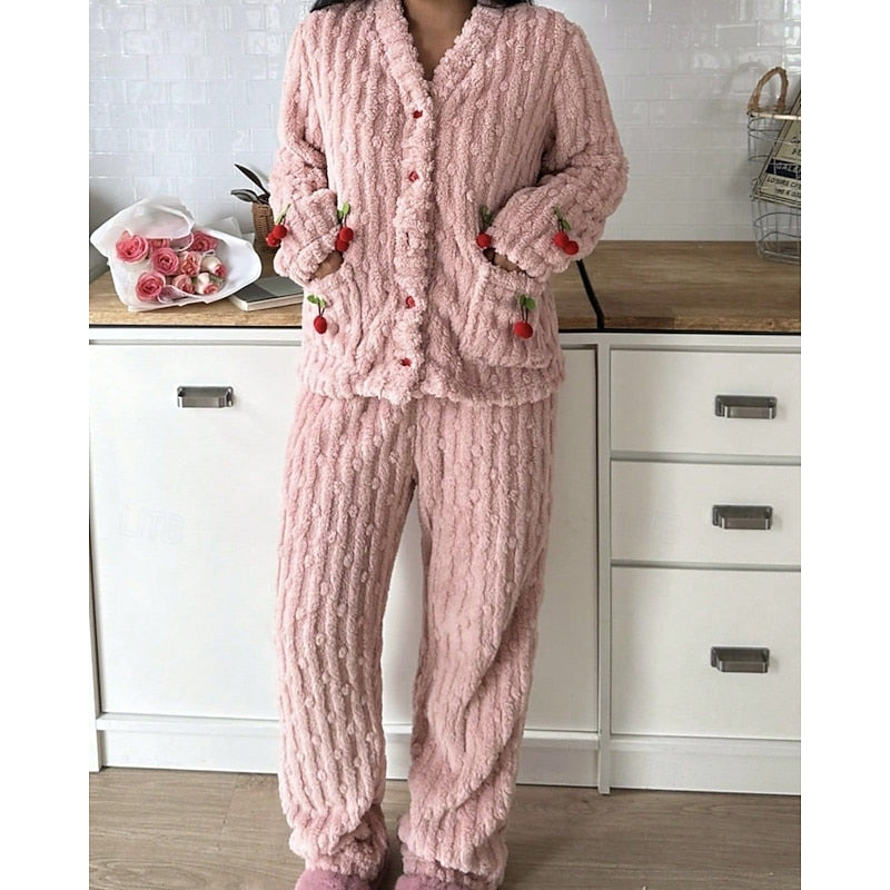 Annette | Cozy Cherry Two-Piece Set