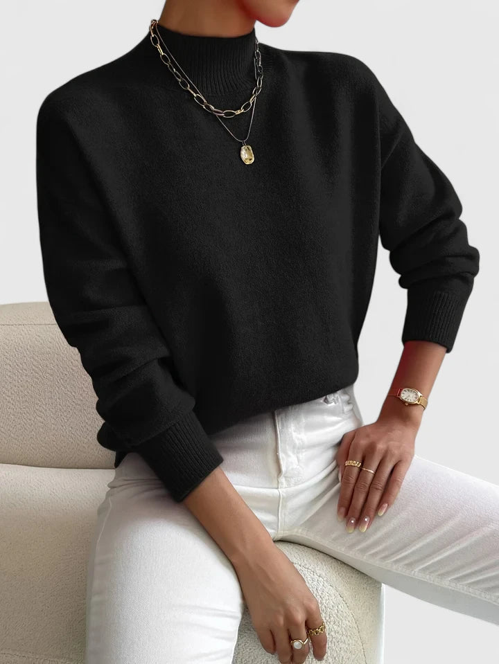 Phoebe | Refined Mock-Neck Sweater