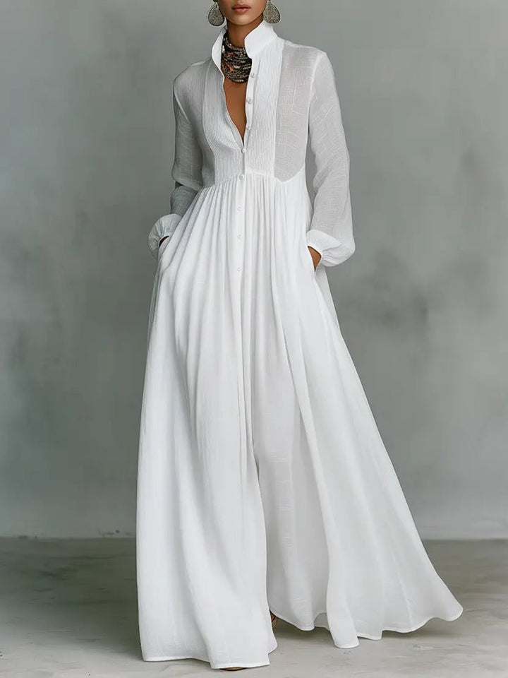 Gwendolyn | Flowing Button-Front Maxi Dress