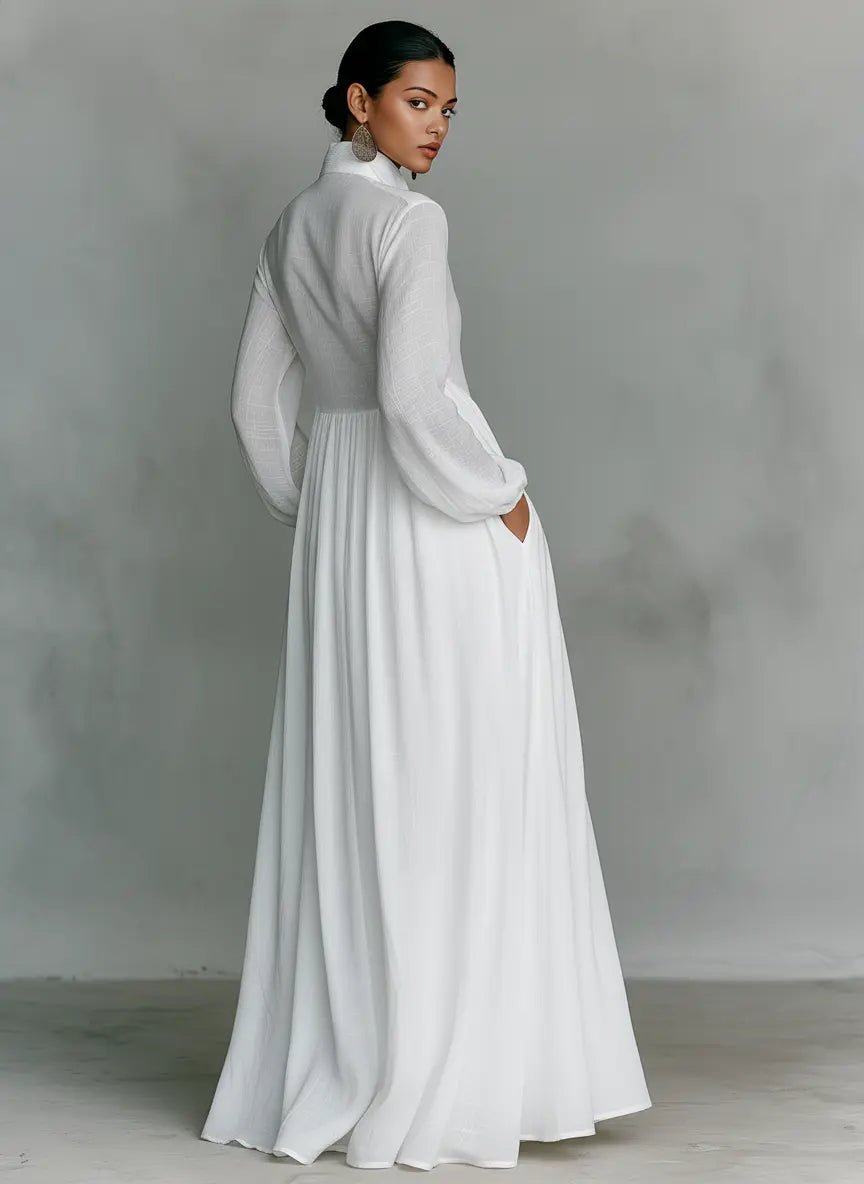 Gwendolyn | Flowing Button-Front Maxi Dress