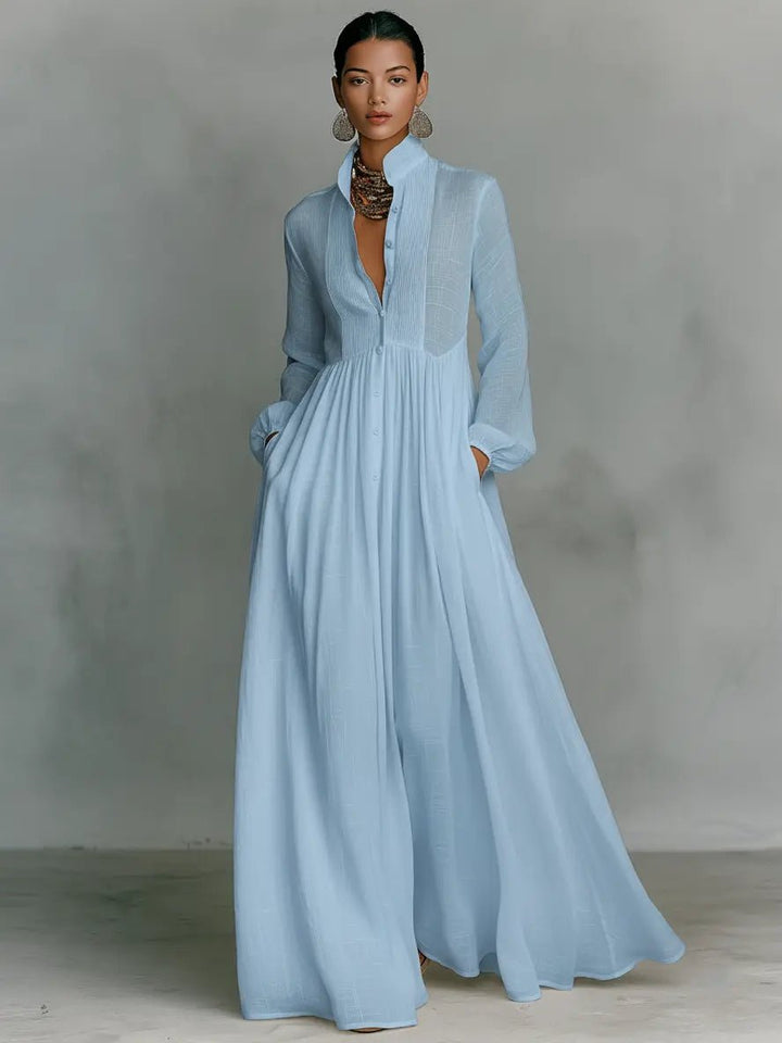 Gwendolyn | Flowing Button-Front Maxi Dress