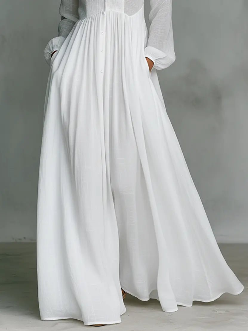 Gwendolyn | Flowing Button-Front Maxi Dress