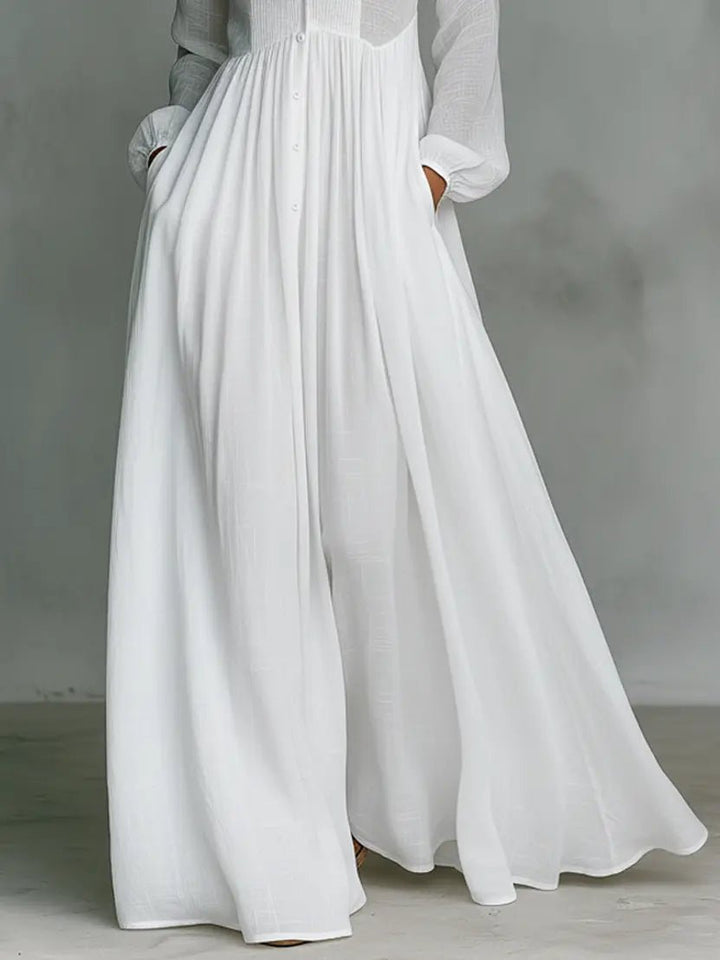 Gwendolyn | Flowing Button-Front Maxi Dress