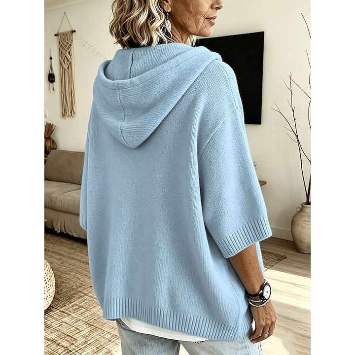 Camryn | Relaxed Hooded Button Sweater