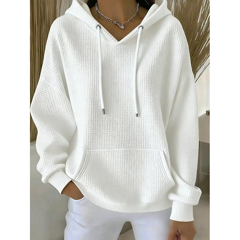 Marion | Relaxed Waffle-Knit Hoodie