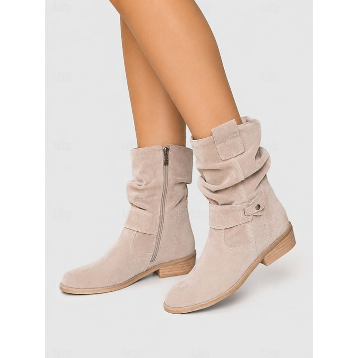 Marlene | Slouchy Buckle Ankle Boots