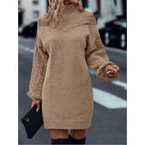 Thalia | Cold-Shoulder Turtleneck Sweater Dress