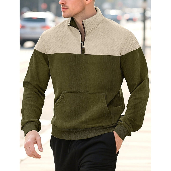 Gordon | Colour-Block Quarter-Zip Pullover