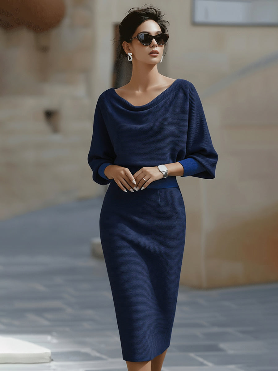 Zadie | Elegant Round Neck Midi Dress