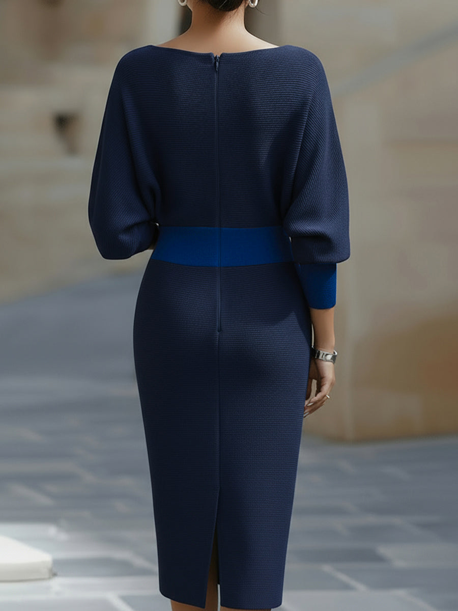 Zadie | Elegant Round Neck Midi Dress