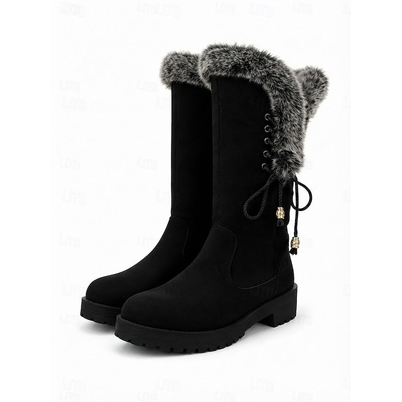 Ingrid | Lace-Up Knee-High Winter Boots