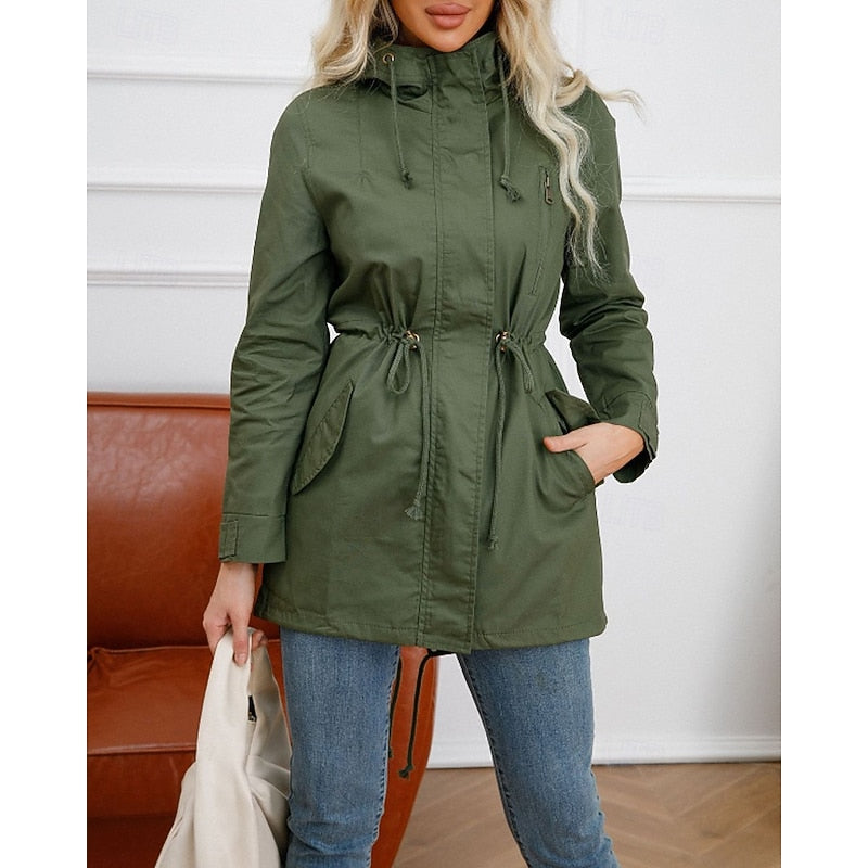 Annabelle | Hooded Drawstring Trench Coat