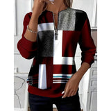 Diane | Quarter-Zip Colour Block Sweatshirt