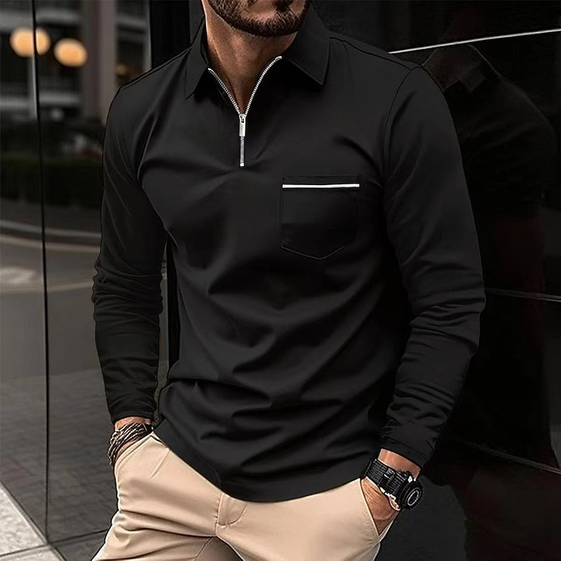 Maddox | Refined Quarter-Zip Polo Shirt