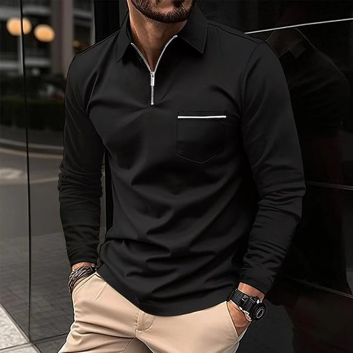 Maddox | Refined Quarter-Zip Polo Shirt