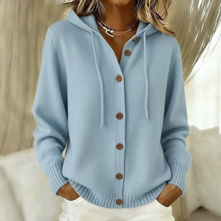 Corinna | Hooded Button-Down Cardigan