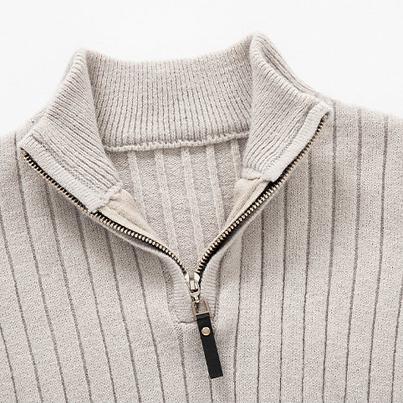 Reuben | Quarter-Zip Ribbed Sweater