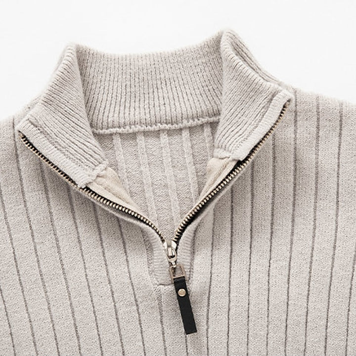 Reuben | Quarter-Zip Ribbed Sweater