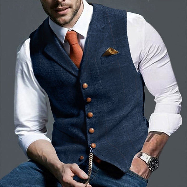Everard | Herringbone Single-Breasted Vest