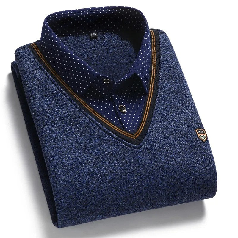 Warrick | Layered Mock-Collar Sweater