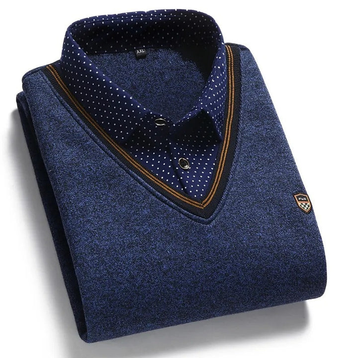 Warrick | Layered Mock-Collar Sweater
