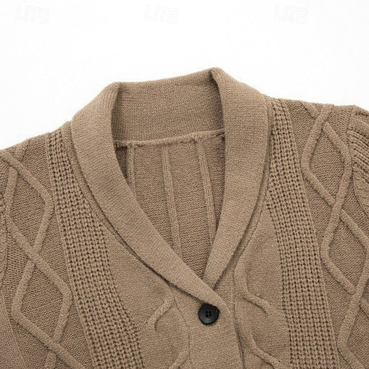 Walker | Cable-Knit Shawl Collar Cardigan