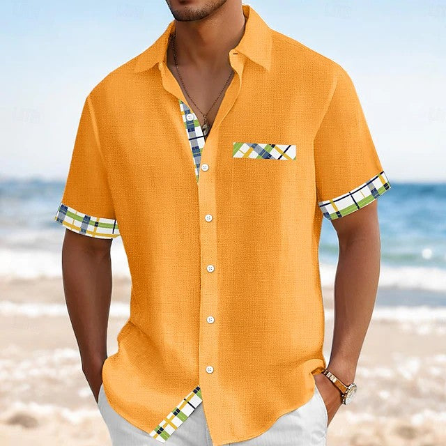 Elliot | Tropical Trim Resort Shirt