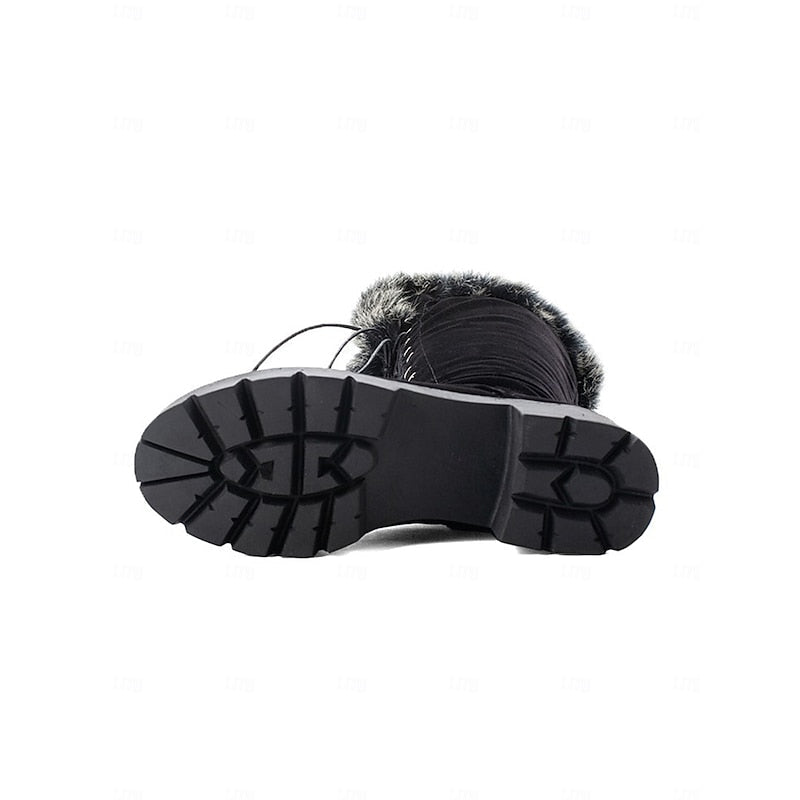 Marisol | Lace-Up Cozy-Cuff Winter Boots