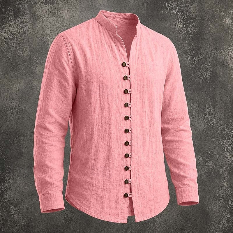 Nathaniel | Band-Collar Casual Shirt